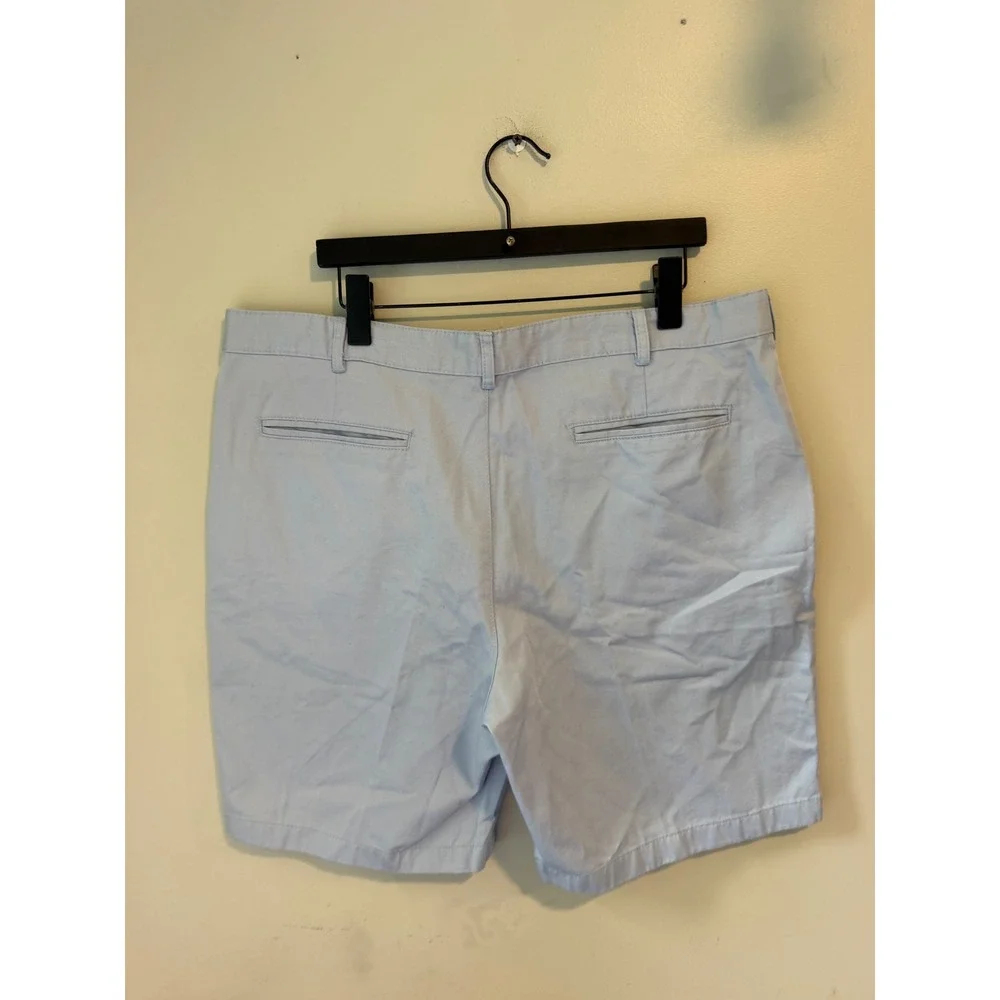 Banana Republic Gavin Shorts Mens 38 Light Blue Two-Way Stretch Chino Flat Front